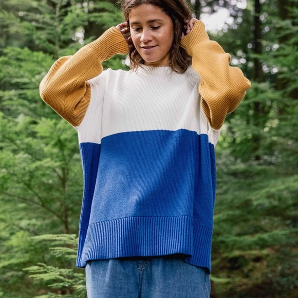 Colorblock Crew Neck Sweater - Picture 1 of 4